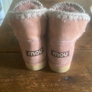 Mou light pink suede boots